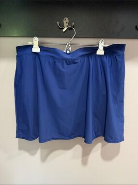 Lands' End Navy Blue Swim Skirt 18W